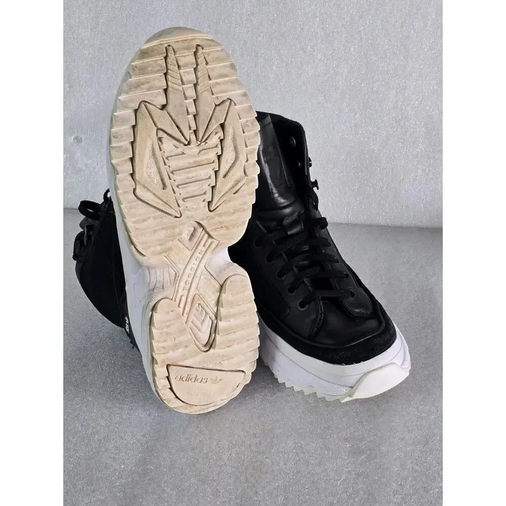Adidas Originals Women's Black White Kiellor Xtra Leather High Top Sneakers 8
